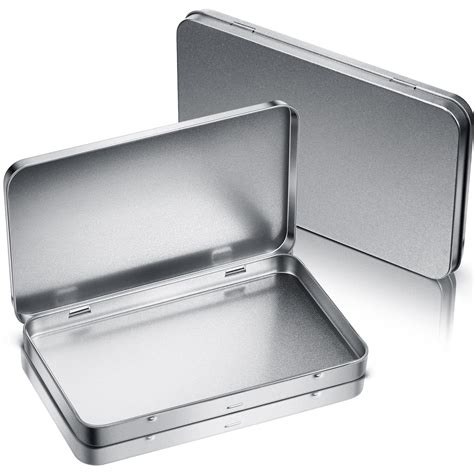 rectangular metal box with hinged lid|metal box with lid 12x12x14.